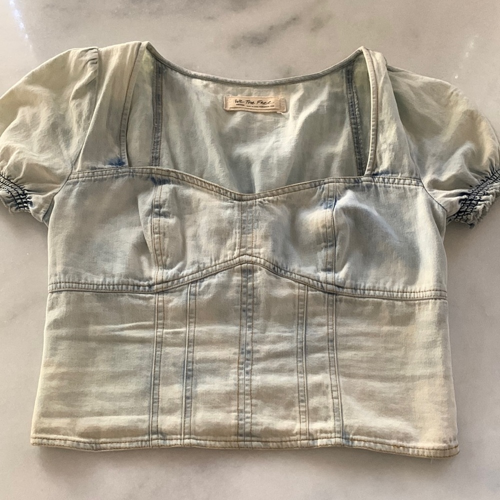 Free people denim top